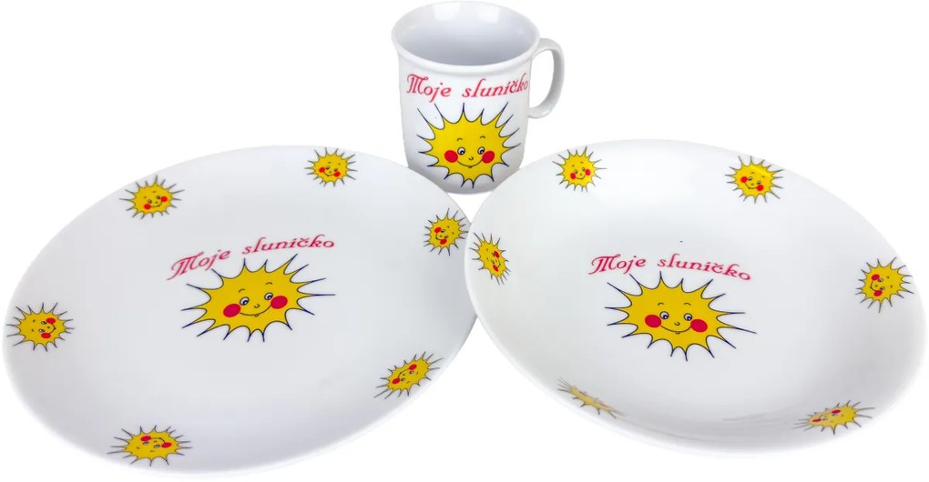 Thun 3-częściowy zestaw obiadowy dla dzieciSluníčko