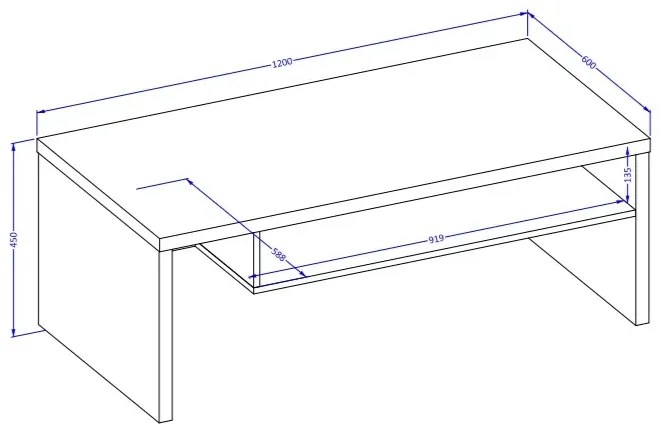 Stolik kawowy CROSS 120x60 zielony/czarny HELVETIA