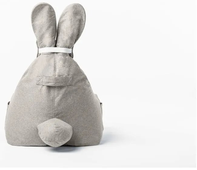 Beżowy worek do siedzenia dla dzieci The Brooklyn Kids Funny Bunny