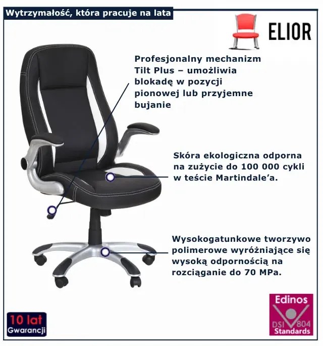 Fotel Obrotowy Czarny Tapicerowany Do Komputera G0-R64