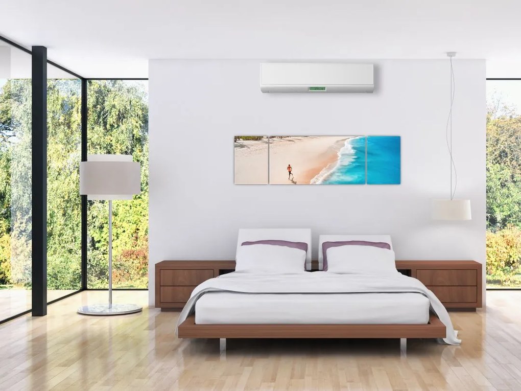 Obraz - Bieg na plaży (170x50 cm)