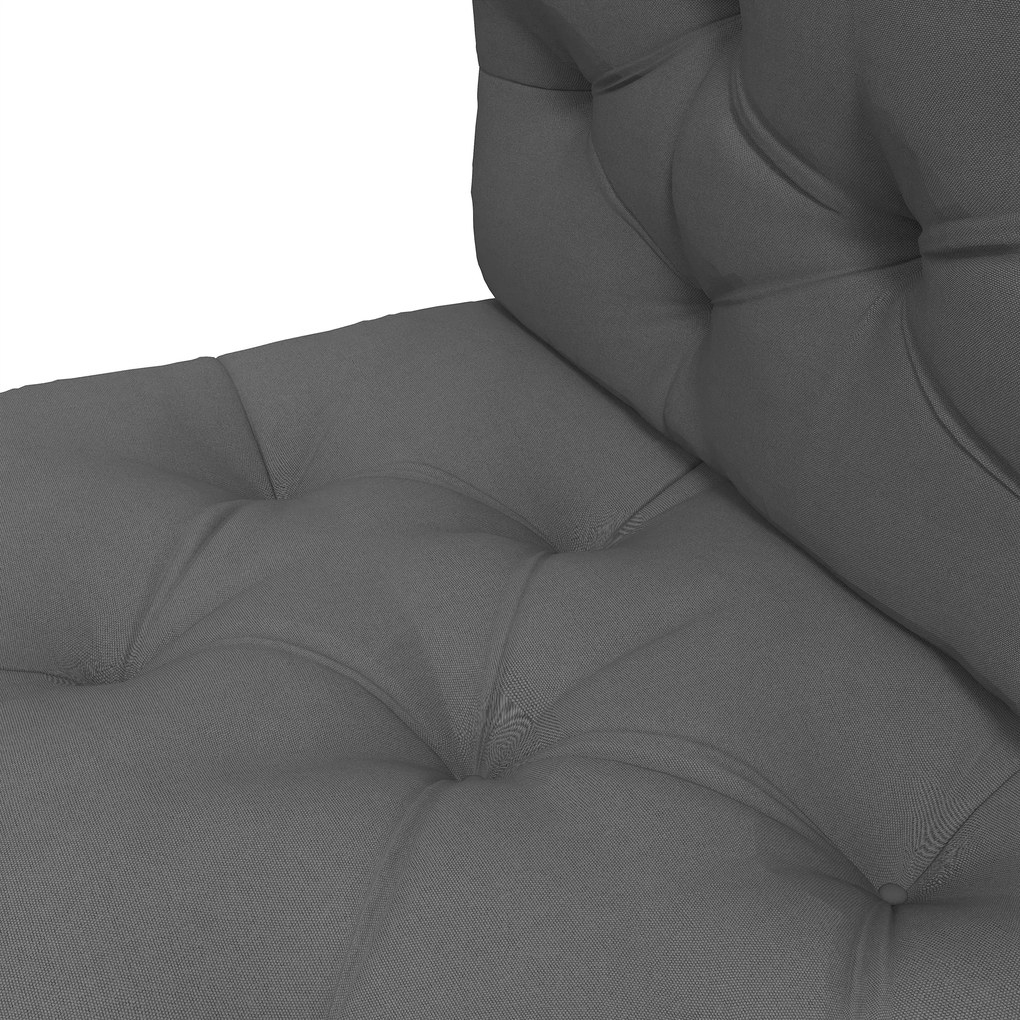 Outsunny Poduszka do Siedzenia Poduszki do Siedziska, Z Poduszki z Guzikami, 120 x 80 x 12 cm, Szary