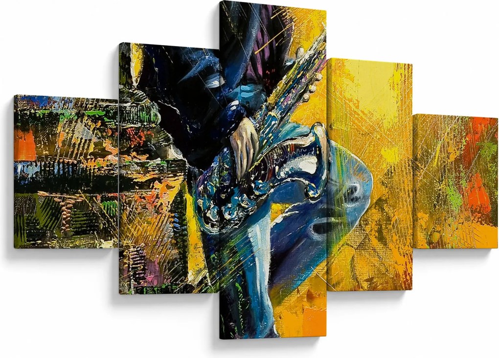 Obraz saksofonisty (125x70 cm)