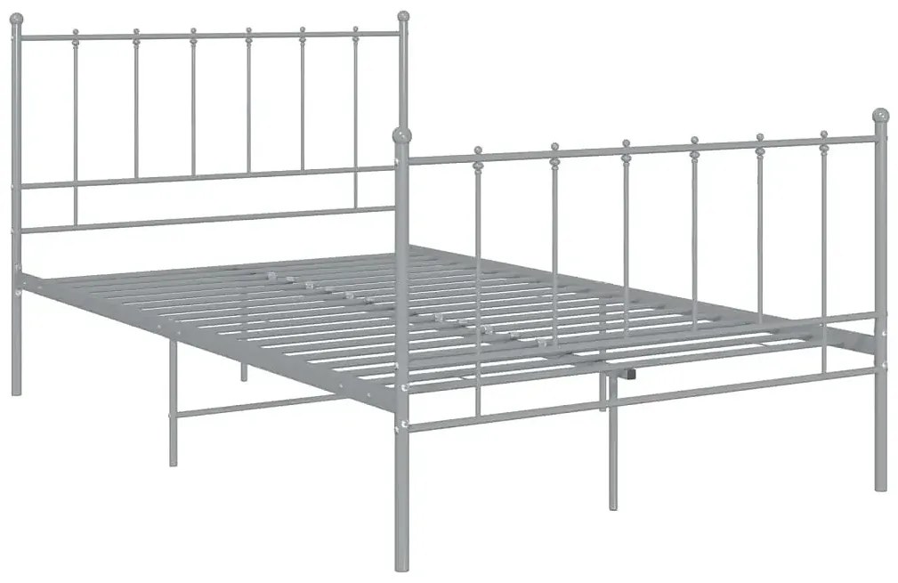 Szare metalowe łóżko industrialne120x200 cm - Laxi