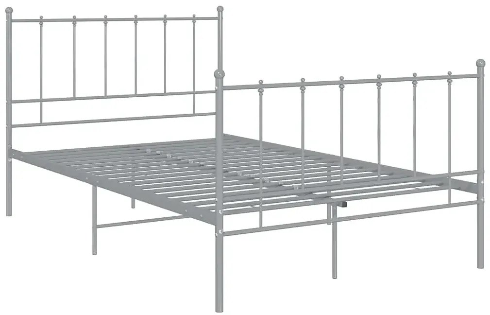 Szare metalowe łóżko industrialne120x200 cm M5-A75