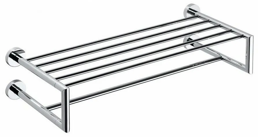 SAPHO XR416 X-Round półka na ręczniki podwójna 65 cm, srebrny