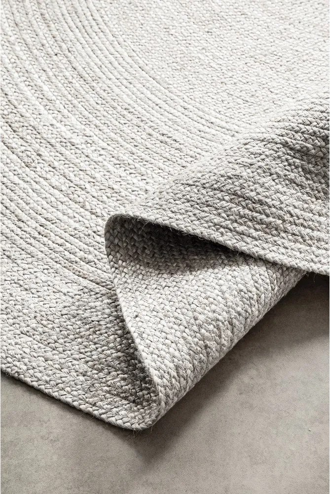 Biały okrągły dywan z juty dwustronny/tkany ręcznie ø 140 cm Braided – Hanse Home