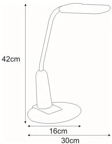 Srebrna dotykowa lampka biurowa LED - S264 Orsa