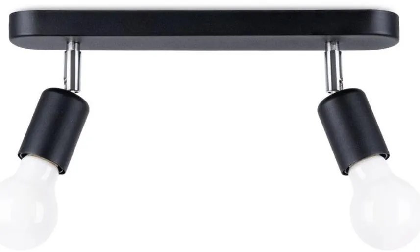 Sollux SL.1121 - Lampa punktowa FORNES 2xE27/60W/230V czarna