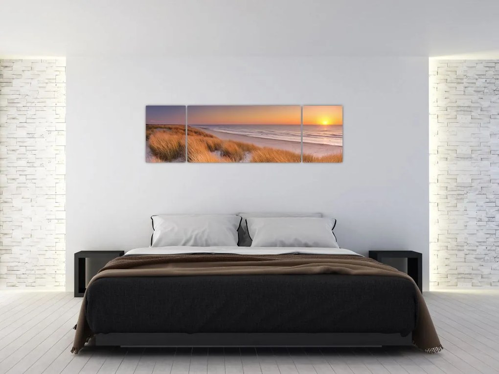 Obraz - Plaża o zachodzie słońca (170x50 cm)