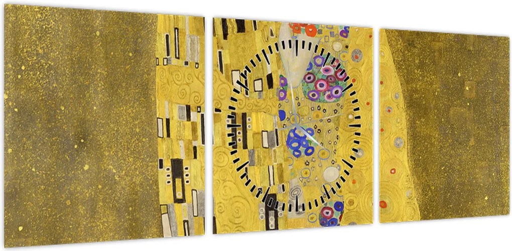 Obraz - Pocałunek (z zegarem) (90x30 cm)