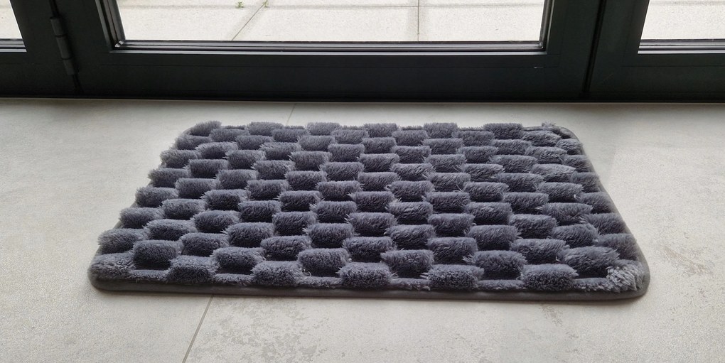 Dywanik antypoślizgowy Granatowy 40x60 cm Miękki Dekoracyjny gumowy spód