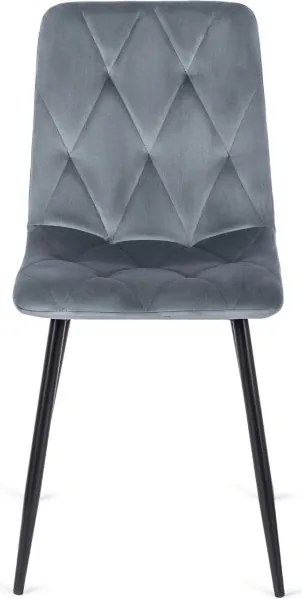 Zestaw Stół Okrągły Rozkładany HARRY 102-142 cm Dąb Craft/Czarny i 4 Krzesła Tapicerowane ROBIN Szare Nowoczesne