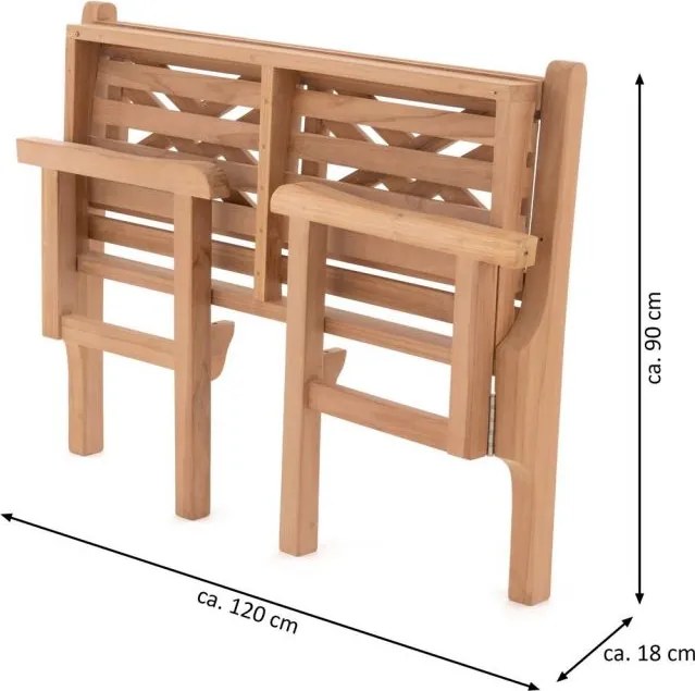 Dwuosobowa, uchylna ławka składana DIVERO