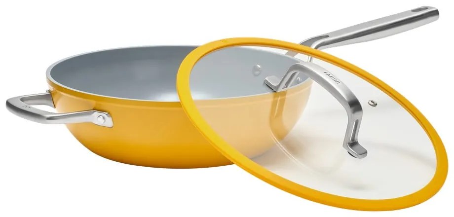 Patelnia z pokrywką/z powłoką ceramiczną wok ø 28 cm Meda 3.0 – FABINI