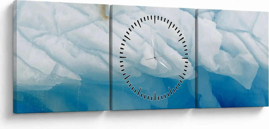 Obraz - Niedźwiedź polarny (z zegarem) (90x30 cm)