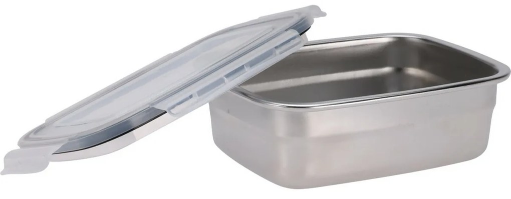 Excellent Houseware Nierdzewna puszka z plastikowąpokrywką 500 ml, 0,5 l