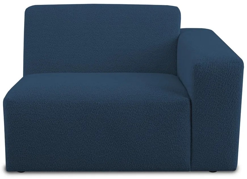 Ciemnoniebieski moduł sofy z materiału bouclé (prawostronny) Roxy – Scandic