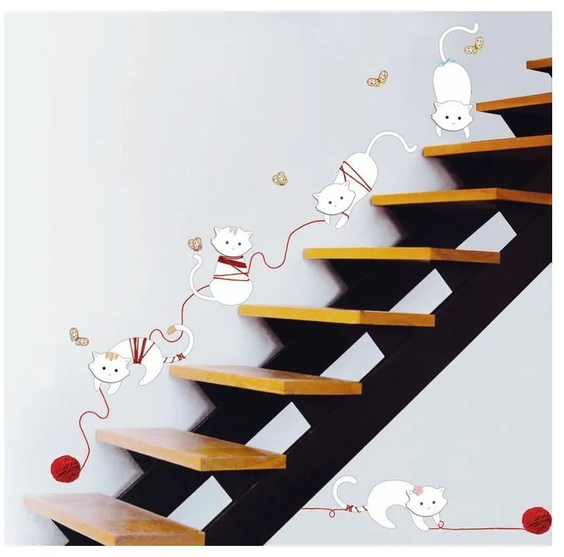Naklejka Ambiance Cats and balls, 30 cm