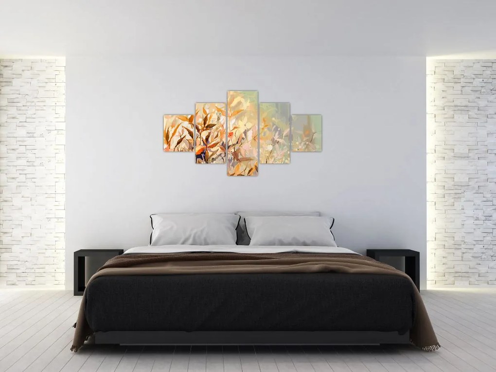 Obraz - Malowane rośliny (125x70 cm)