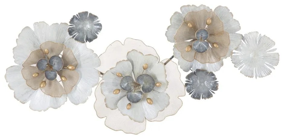Metalowa dekoracja ścienna Mauro Ferretti Flowery, 119x60 cm