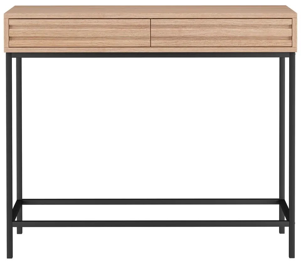Konsola z blatem w dekorze dębu w naturalnym kolorze 35x90 cm Celine – Støraa