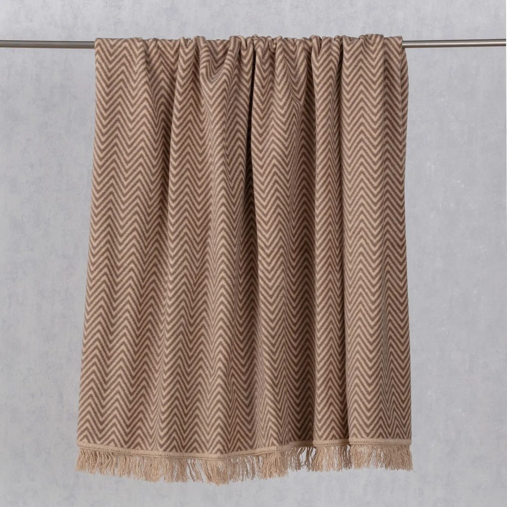 Koc Cosy Home 150x200cm Beige Chevron