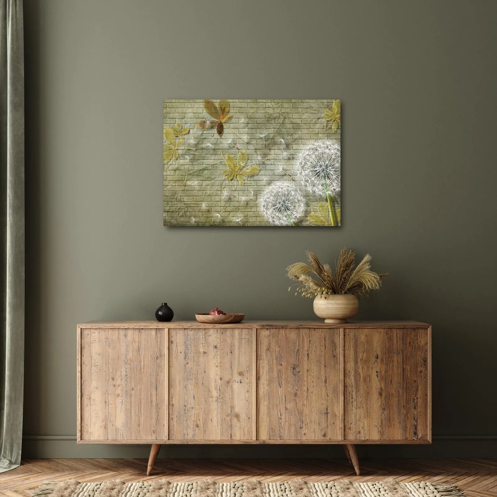 Obraz - Dmuchawce unoszone wiatrem (70x50 cm)