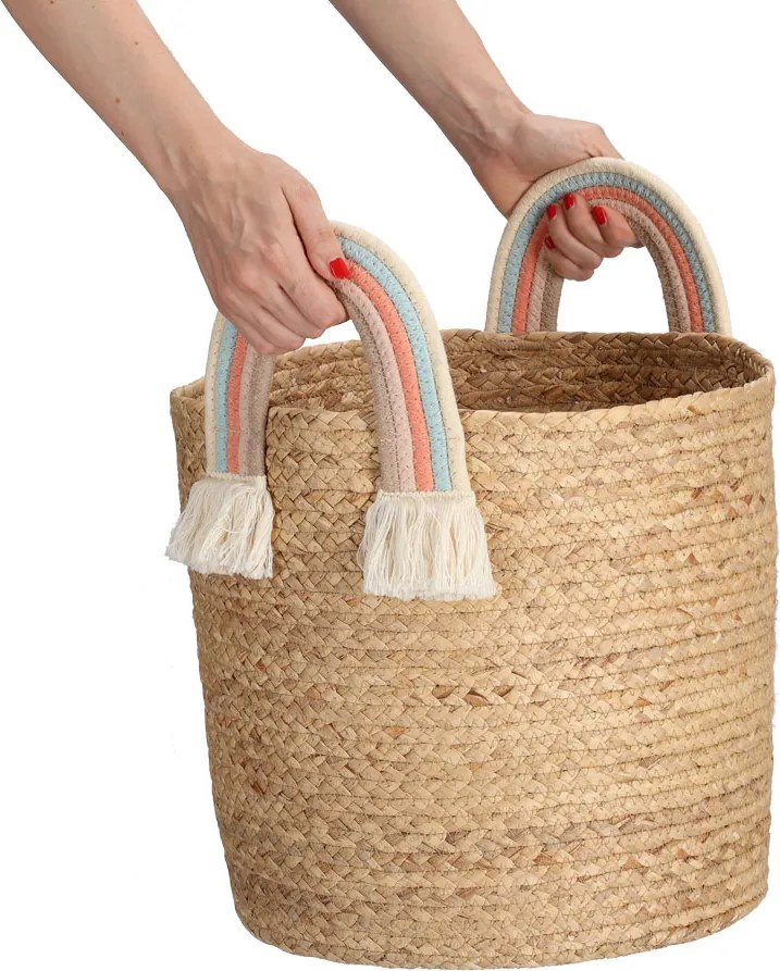 Kosz do przechowywania z plecionej trawy morskiej, Ø 35 cm