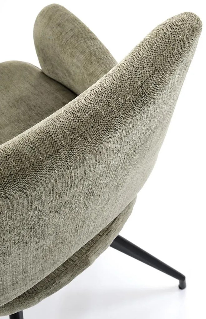 Oliwkowe kubełkowe krzesło obrotowe N0-B81