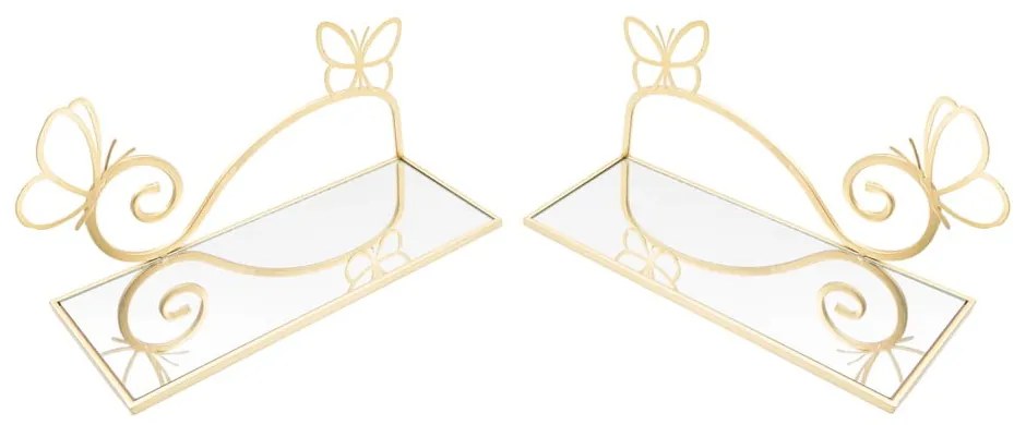 Szafka nocna w kolorze złota Butterfly – Mauro Ferretti