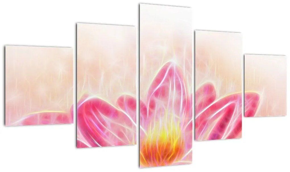 Obraz kwiatu lotosu (125x70 cm)