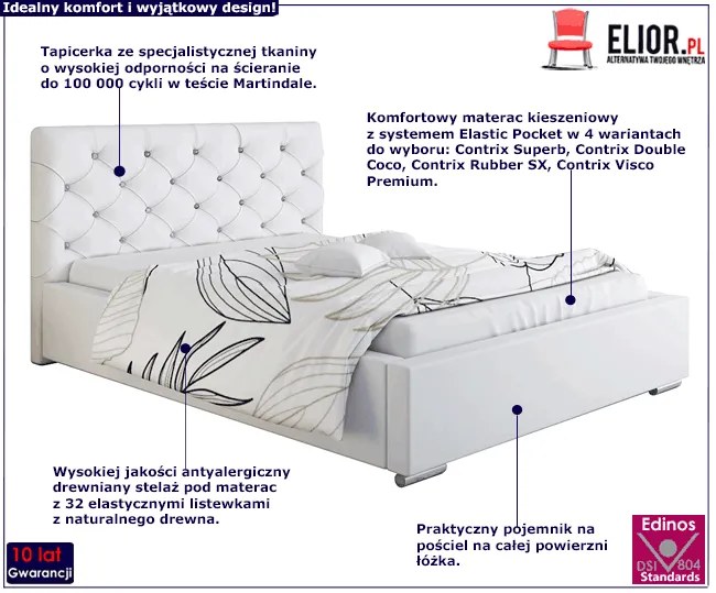 Pojedyncze łóżko ze schowkiem 120x200 Eylan 2X - 36 kolorów