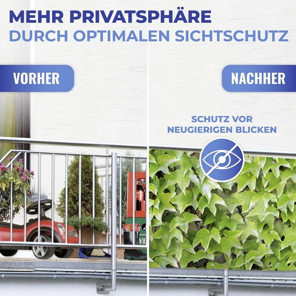 Zielona plastikowa osłona balkonowa 500x85 cm Wilder Wein – Maximex