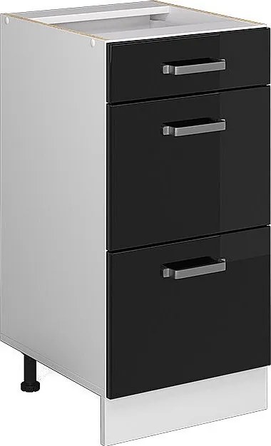 Szafka dolna do kuchni czarny wysoki połysk 40x46x81.6 r-line