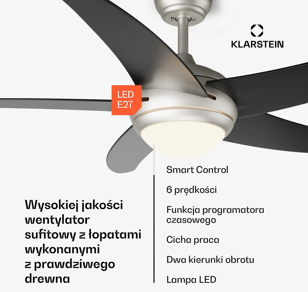 Klarstein Bolero Smart wentylator sufitowy