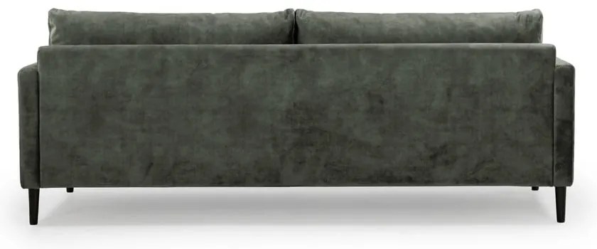 Zielonoszara sofa z aksamitnym obiciem Scandic Adagio, szer. 220 cm