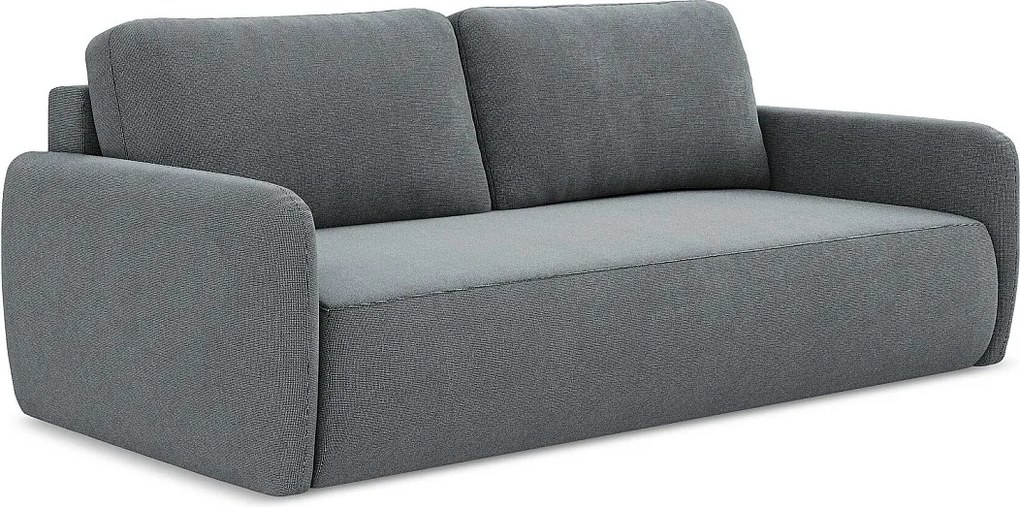 Kanapa 3-osobowa z funkcją spania - z tkaniny strukturalnej - jeans - LILO