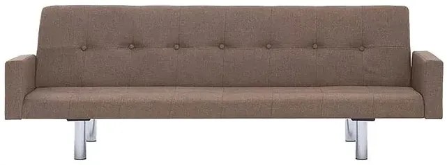 Rozkładana sofa Nesma  z podłokietnikami - brązowa