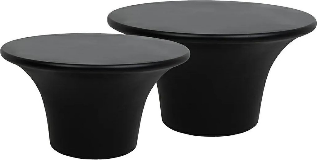 Zestaw 2 okrągłych stolików kawowych Podium