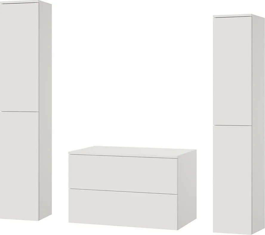 Zestaw łazienkowy szafka +2 słupki Color Biały (2S80+2D160 X2)