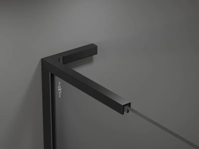 Mexen Kioto L ścianka prysznicowa Walk-in 100 x 200 cm, transparent, czarna - 800-100-103-70-00