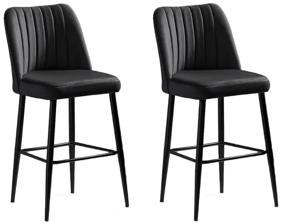 Zestaw krzeseł barowych Vento Anthracite and Black, 2 szt., 2 szt.