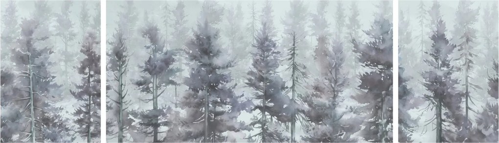 Obraz - Pine forest II, aquarel (170x50 cm)