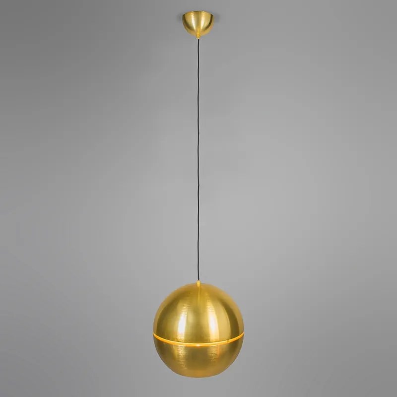 Wisząca lampa Retro złota 40 cm - Slice Retro Oswietlenie wewnetrzne