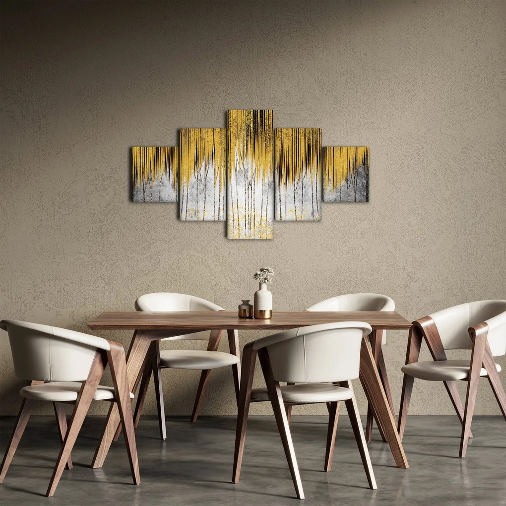 Obraz - Złote linie (125x70 cm)