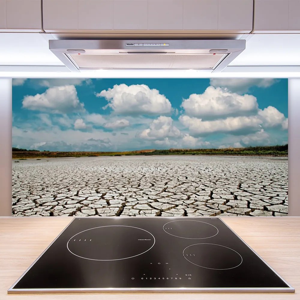 Panel Kuchenny Surowe Koryto Wyschniętej Rzeki