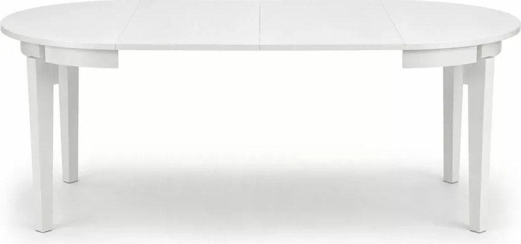 Stół okrągły rozkładany Luminis 100–200 cm okleina naturalna klasyczny elegancki do jadalni salonu