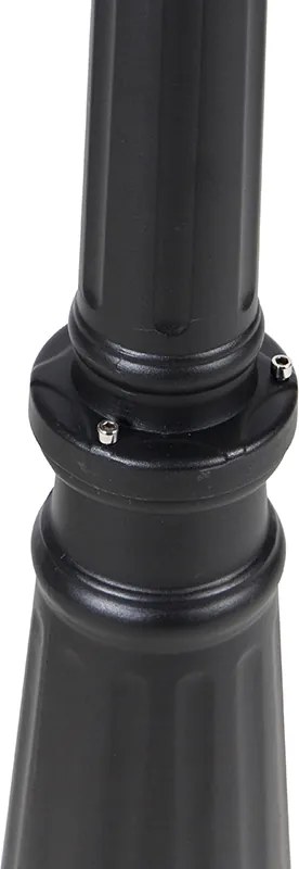 Czarna latarnia zewnętrzna 220 cm 2-światła IP44 - Havana