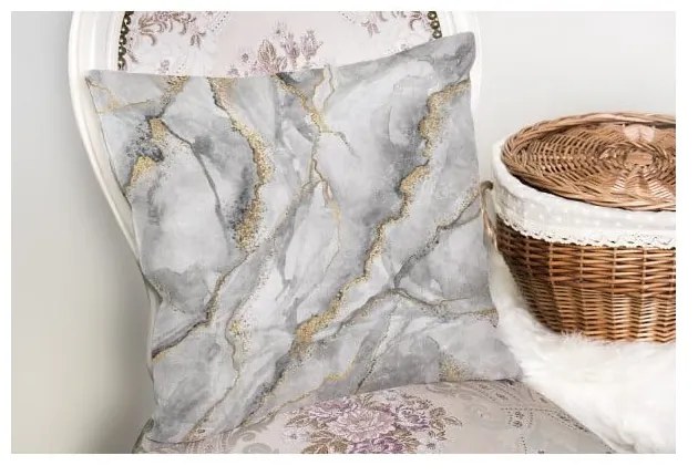 Poszewka na poduszkę Minimalist Cushion Covers Marble With Hint Of Gold, 45x45 cm